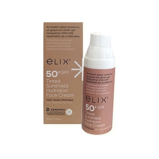 Genomed Elix Αντηλιακή Κρέμα Προσώπου SPF50+ με Χρώμα 50ml
