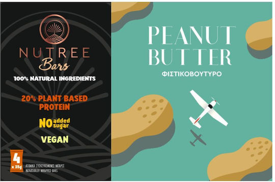 Nutree Bars with 47% Protein & Peanut Butter Flavour 4x35gr