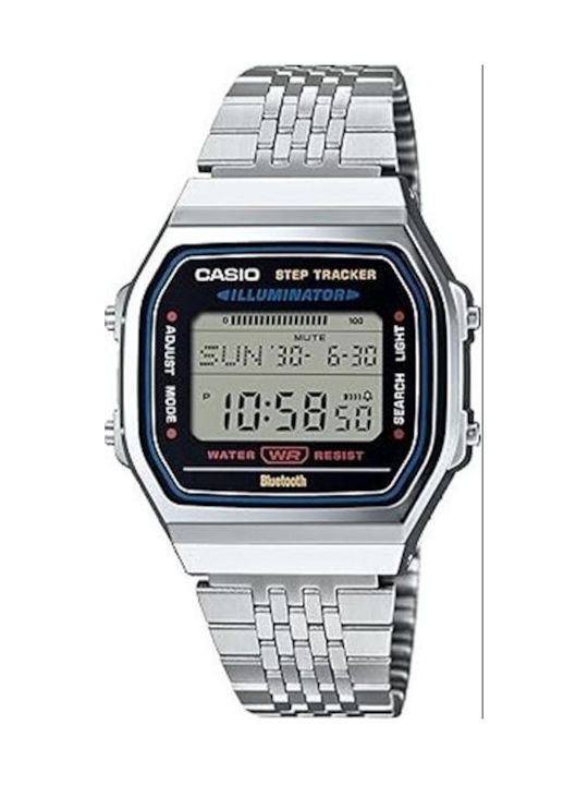 Casio Ψηφιακό Ανδρικό Ρολόι Μπαταρίας με Ασημί ...