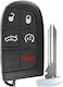 Cheie Auto Completă Compatibilă Jeep Chrysler Dodge 4+1 Butoane 433mhz Cip 46 Fcc M3n40821302