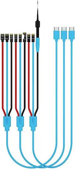Maant Power Supply Boot Testing Cable Iphone 6 To 16 Pro Max Model Kj-04 Flexible Blue