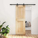 Vidaxl Sliding Door Natural Black 70 x 210 Cm