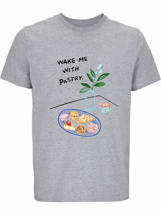 T-shirt Unisex " Wake Me Pastry Summer Watercol...