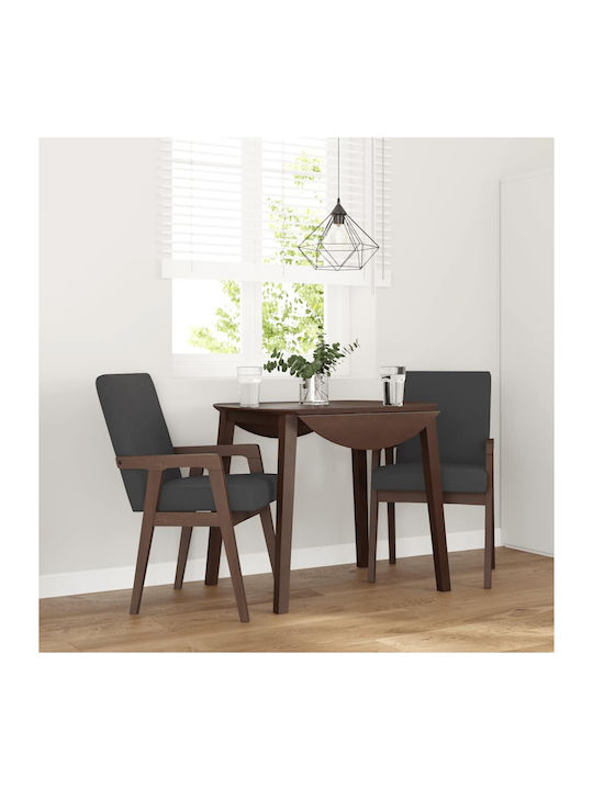 Wooden Brown Dining Chairs 2 Pieces 50x62.5x86.5cm
