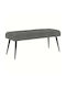 Velvet Dark Gray Dining Bench 110x40x46cm