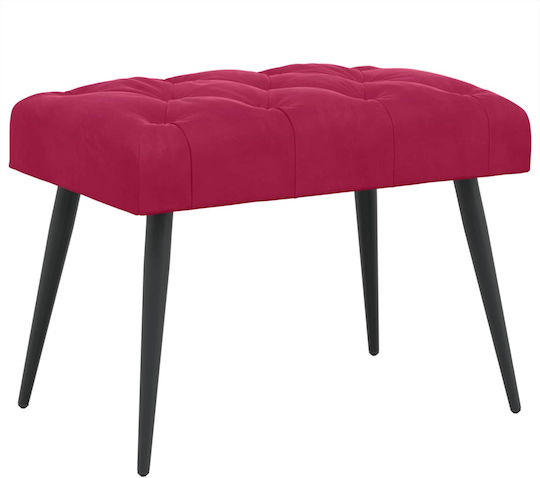 Velvet Red Dining Bench 60x40x45cm