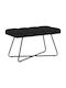Dining Bench With Black Fabric Upholstery 80x40x46cm