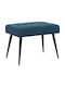 Velvet Blue Dining Bench 60x40x45cm