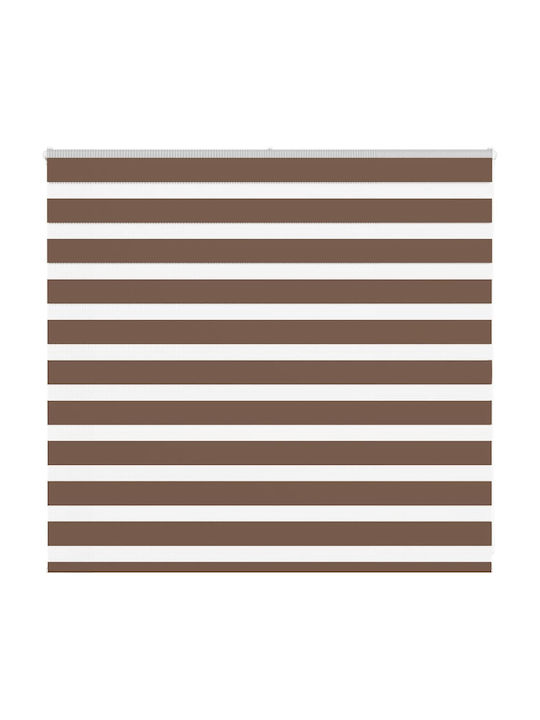 vidaXL Roller Blinds Partial Blackout Double Brown W160xH100cm 4014325