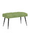 Velvet Dining Bench Light Green 80x40x46cm