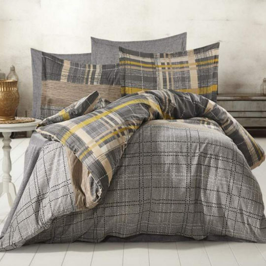 MayHome Σετ Παπλωματοθήκη 260x240cm King Size με 2 Μαξιλαροθήκες Γεωμετρικό