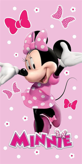 Quick Dry Beach Towel Disney Home Minnie 542 70x140 Baby Pink 100% Microfiber