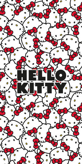 Hallo Kitty Rote Schleifen Kinder-Strandtuch 70x140cm