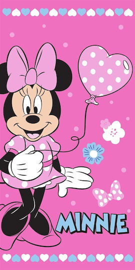 Disney Quick Dry Kids' Beach Towel Minnie 335 70x140 Pink 100% Microfiber