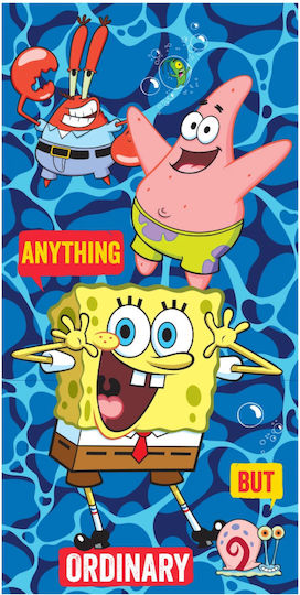 Πετσετα Θαλασσης Microfiber 70x140cm Sponge Bob 4916 Μπλε