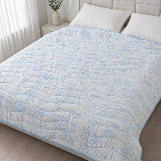 Kotonia Home Pătură Dublă 200x230 cm Albastru Deschis