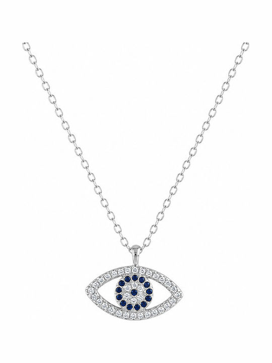 Jooliete Halskette Auge aus Silber mit Zirkon
