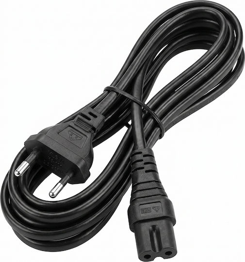 Belkin 2-pin Bipolar C7 Power Cord Figure 8 Cable Length 1.8m Black