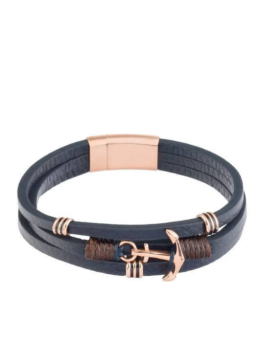 U.S. Polo Assn. Ανδρικό Βραχιόλι Χειροπέδα από Δέρμα