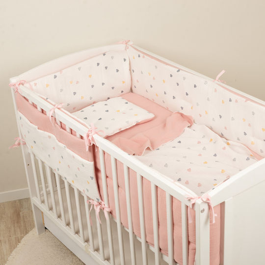 Kidizi Crib Set Color Hearts 6 Pieces