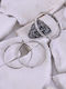 Celestino Set 3 Relief Cuff Armbänder Silber