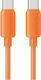 Usams USB 2.0 Cable USB-C Male - USB-C 60W Orange 1m SJ787USB03