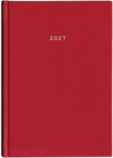 Next Agendă Zilnică Classic 2027 Roșie 17x25cm (cu Personalizare)