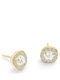 Chrilia Gold Earrings with Stones
