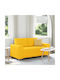 Two-Seater Couch Light Yellow 160x77x82 cm