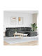 Corner Couch with Right Corner Dark Gray 312x205x64 cm