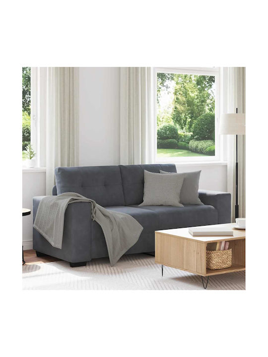 Doppelsitzer Samt Sofa Dunkelgrau 180x77x82cm