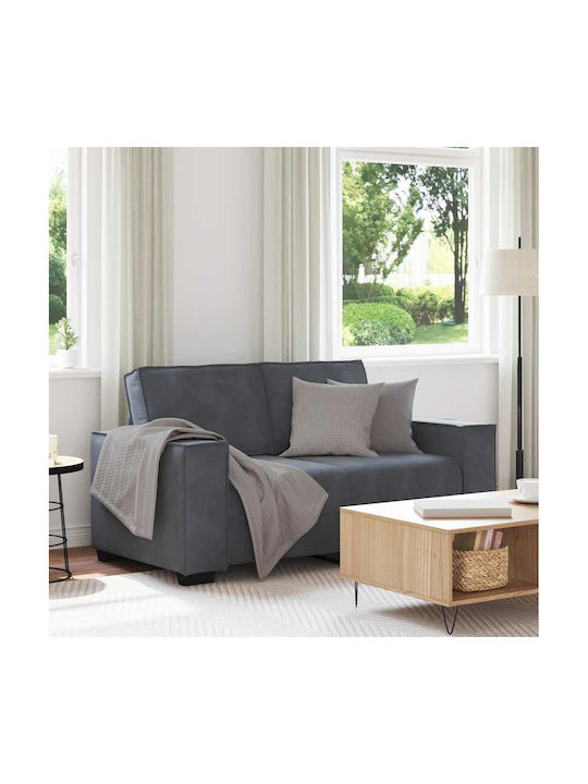 Двуместен Диван Кадифен Тъмносив 160x78x84см