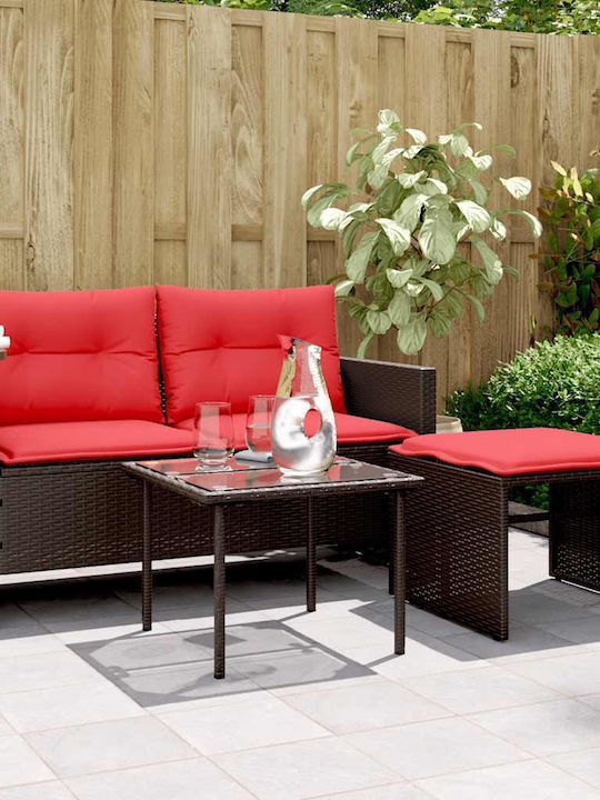 vidaXL Zweisitziges Outdoor-Sofa Rattan mit Kissen 55x55x38cm
