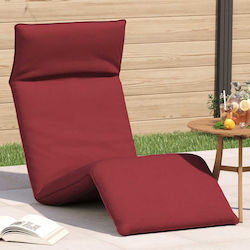vidaXL vidaXL Beach Sunbed Red Foldable Metalli...
