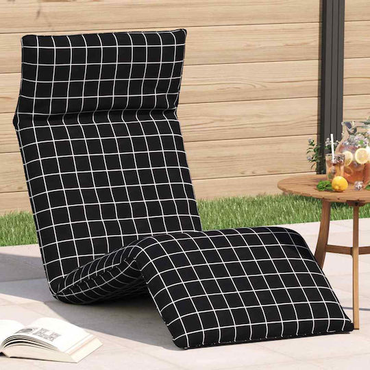 vidaXL vidaXL Beach Sunbed Black Foldable Metallic 175x54cm
