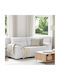 Two-Seater Couch Artificial Leather White 180x81x84cm