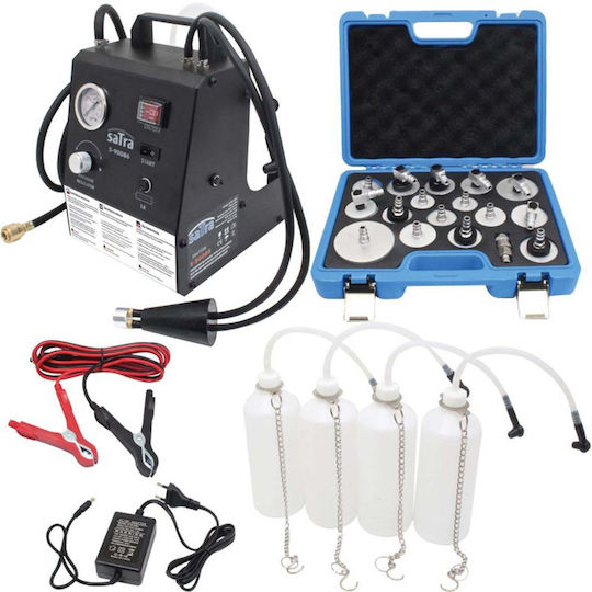 Dispozitiv Electric de Schimbare a Aerisirii Lichidelor de Frână 17 Adaptoare 0.6-3.0 Bar 12v/230v Sisteme Abs Esp Universal Satra