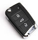 Дистанционно Ключ За Кола Vw Seat Skoda 3 Бутона Hu66 Hu162