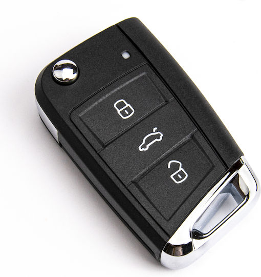 Дистанционно Ключ За Кола Vw Seat Skoda 3 Бутона Hu66 Hu162