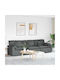 Canapea Patru Locuri Gri 324x105x64cm