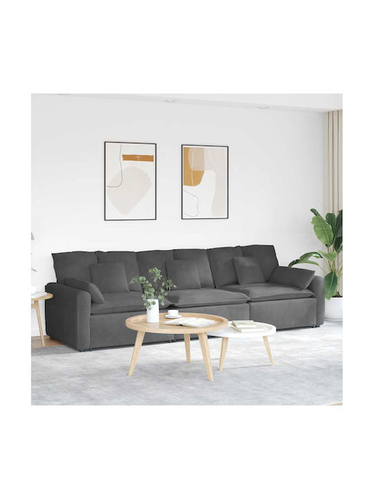 Canapea Patru Locuri Gri 324x105x64cm