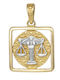 Hängendes Charm Tierkreiszeichen Waage aus 9K Gold