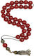 Roloi Komboloi Worry Beads with 33 Beads Made of Mastic Length 34cm Red