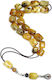 Roloi Komboloi Worry Beads with 21 Amber Beads Length 32cm Multicolour