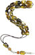 Roloi Komboloi Worry Beads with 21 Amber Beads Length 30cm Multicolour