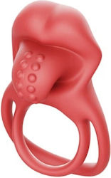 Sexy Tongue Doppeltes Penisring 10 Modi Rot