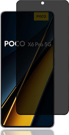 Privacy Full Face Tempered Glass (Poco X6 Pro)