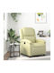 Scaun De Relaxare Relaxează-Te Cu Puf Din Piele Naturală Crem 70x86.5x99.5cm