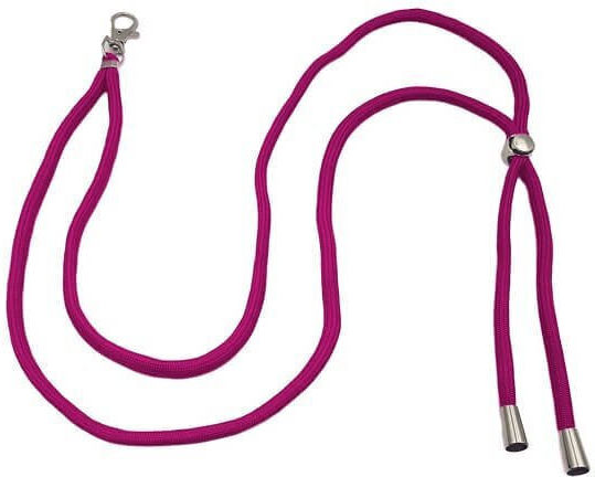 Λουράκι Λαιμού Lanyard Κινητό Μεταλλικό Γάντζο 75cm Φούξια