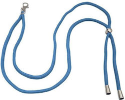 Λουράκι Λαιμού Lanyard Κινητό Μεταλλικό Γάντζο 75cm Γαλάζιο
